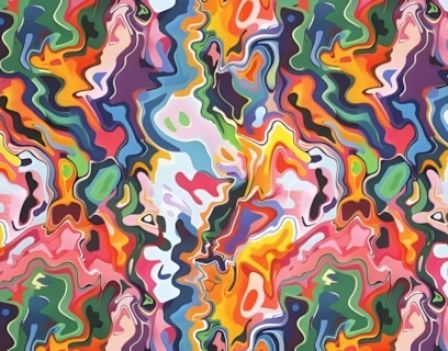 Psychedelic Abstract dog collar #4